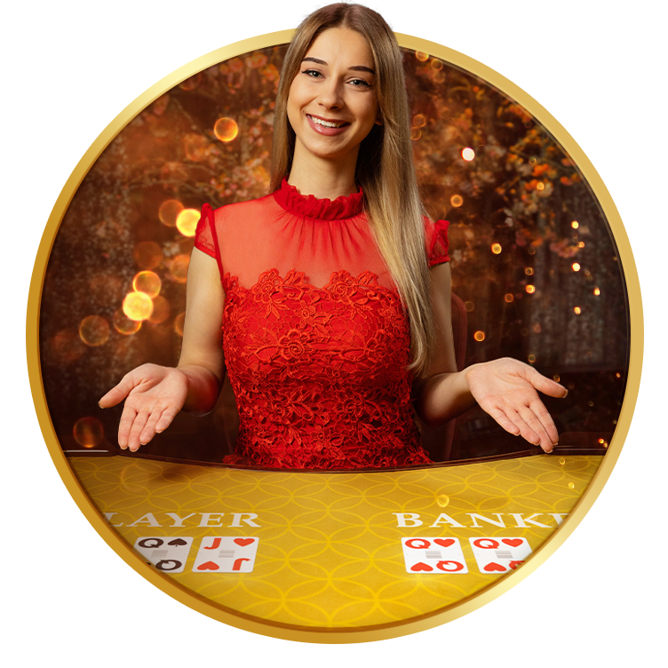Live Baccarat circular banner
